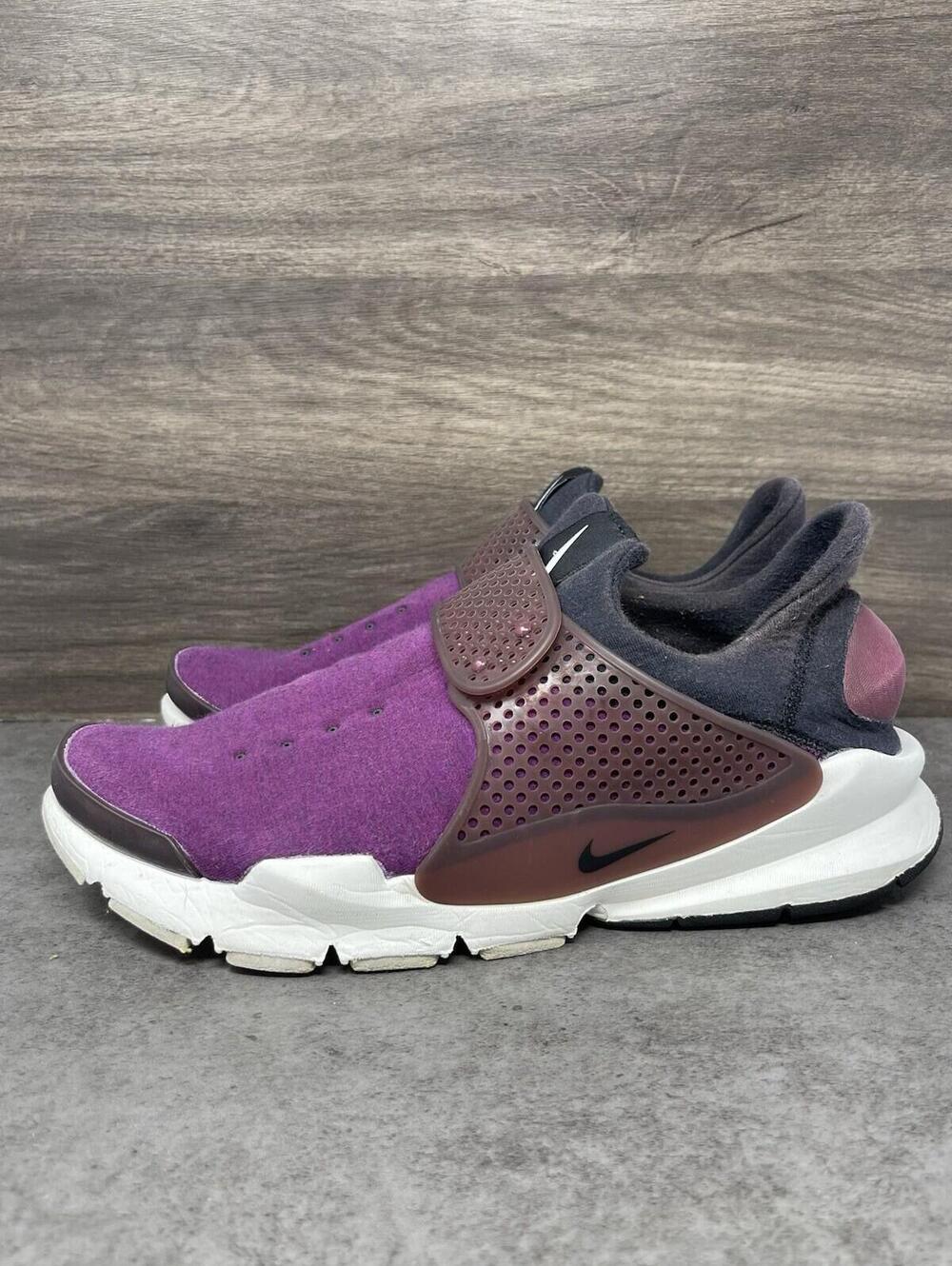 Nike Sock Dart Sneakers Mens Size 13 Premium Tech Fleece Mulberry Lot 834669-501